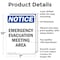 Signmission Emergency Evacuation Meeting Area, 7 in W x Rectangle, Aluminum OS-2PACK-NS-A-710-V-11790 - alternate 4